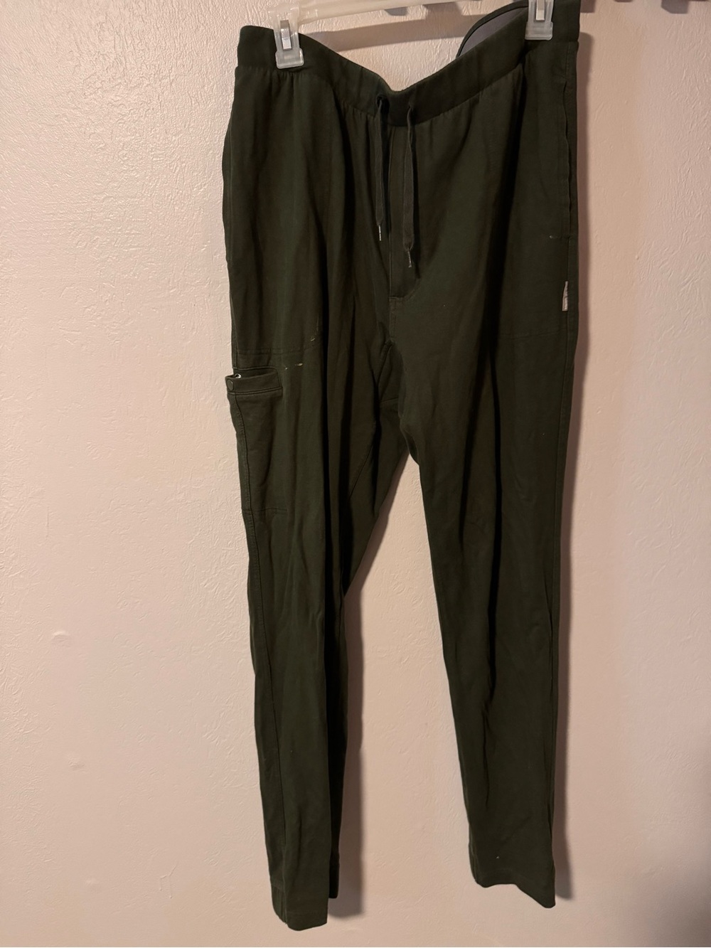 Men's Dulath Drawstring Casual Pants in Dark Olive Green